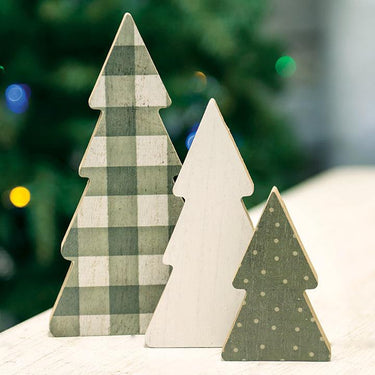 3/Set, Printed Chunky Trees - The Fox Decor